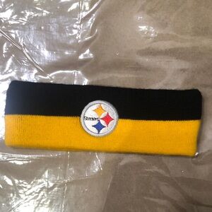 Womens Steelers Black & Yellow Headband